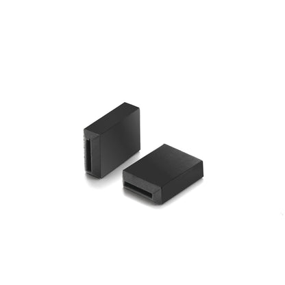 Rectangular silicone cap for masking electrical tabs during coating and painting, temperature-resistant up to 250°C
